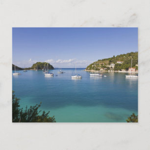 Jakter för ankar, Lakka, Paxos, Grekland Vykort