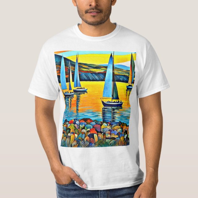 Jakter vid klippor t shirt (Framsida)