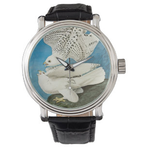 Jaktfalkar, aka Gerfalcons av John James Audubon Armbandsur