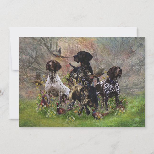 Jaktfasan med GSP Inbjudningar (Framsida)