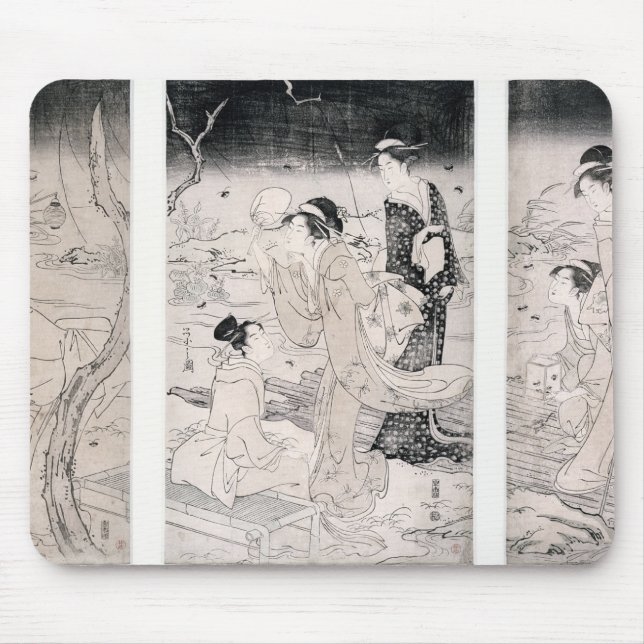 Jaktfireflies på nightfallen, 1796-97 musmatta (Framsidan)