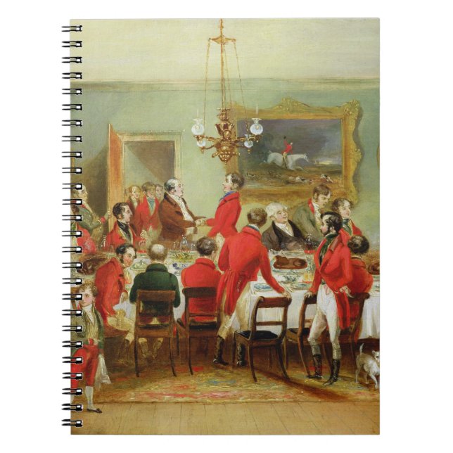 Jaktfrukosten, ungkarl Hall, 1836 (olja på Anteckningsbok (Framsidan)
