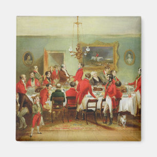 Jaktfrukosten, ungkarl Hall, 1836 (olja på Magnet