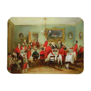 Jaktfrukosten, ungkarl Hall, 1836 (olja på Magnet