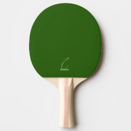 Jaktgrön monogrammerad pingisracket