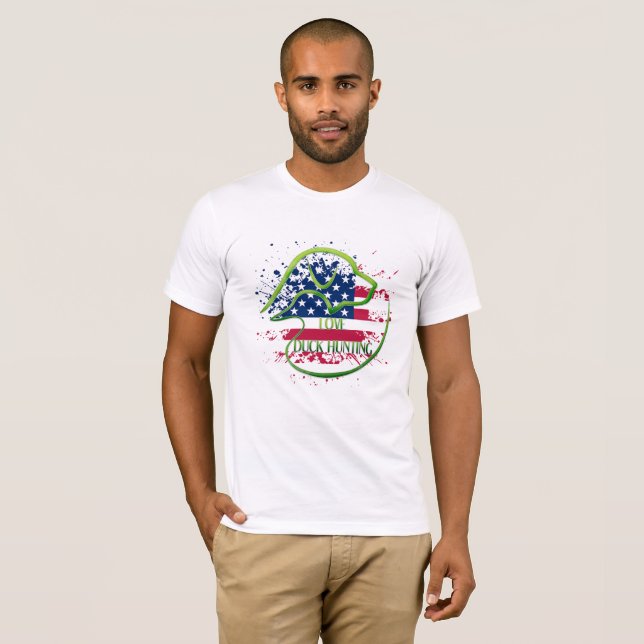 Jaktjakt kärlek anka tee shirt (Hel framsida)