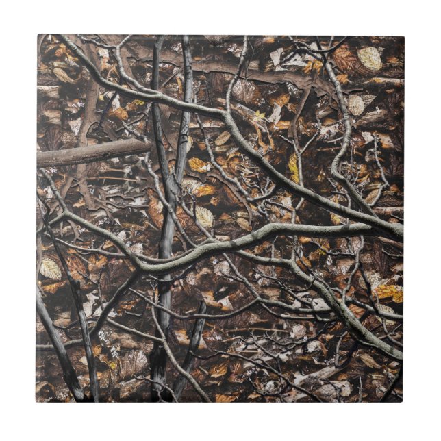 Jaktkamouflage Mönster 6 Kakelplatta (Framsidan)