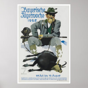 Jaktkonst tysk vintage hemsportaffisch vägg poster