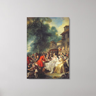 Jaktlunchen, 1737 canvastryck