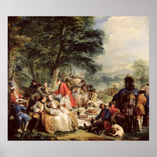 Jaktlunchen, 1737 poster