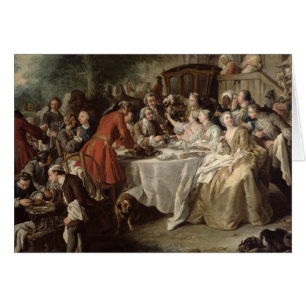 Jaktlunchen, specificerar av middagarna, 1737 hälsningskort