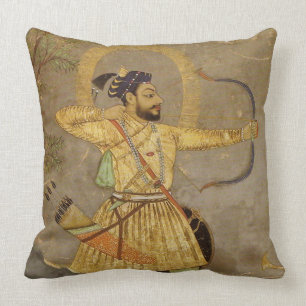 JaktMaharaja Guld/TaupeMughal dekorativ kudde