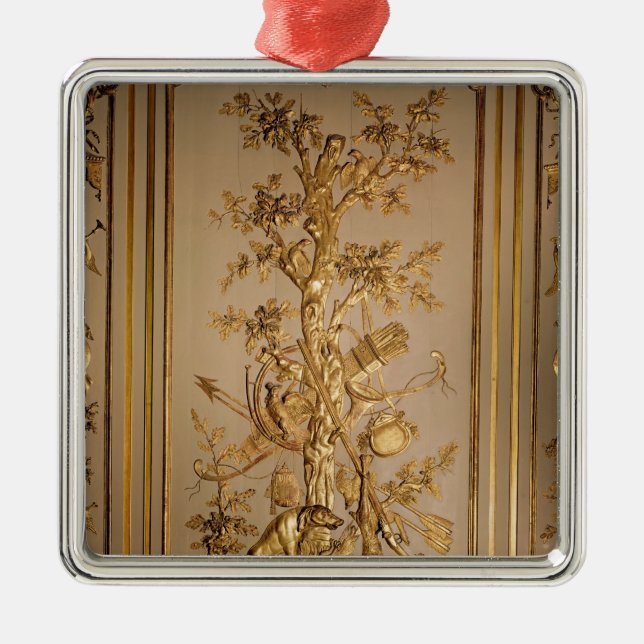 Jaktplats, wood panelling från att äta middag julgransprydnad metall (Framsidan)