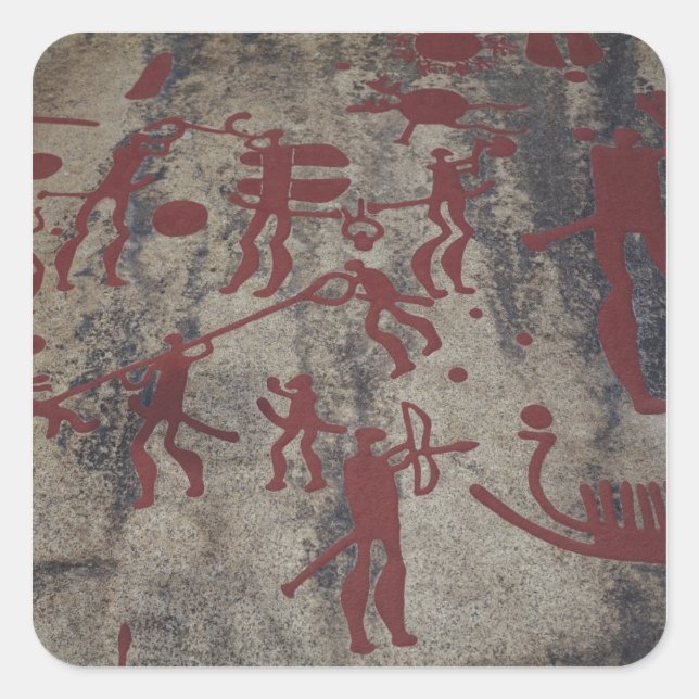 Jaktplatser Fyrkantigt Klistermärke (Framsida)