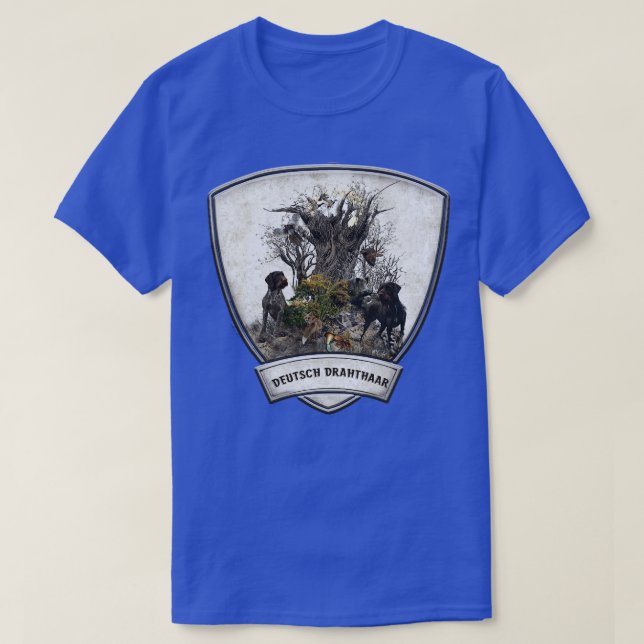 Jaktsäsongen för tyska Wirehaged Pointers T Shirt (Design framsida)
