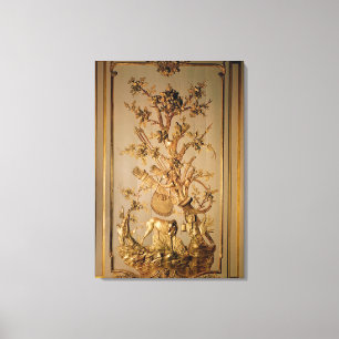 Jaktscen, träpaneler från matsalar canvastryck