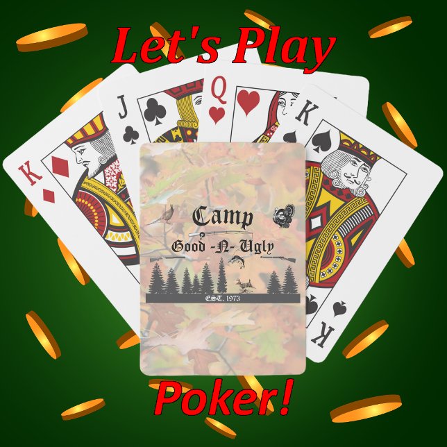 Jaktstuga Skogsscener Lägrenamn Casinokort (Skapare uppladdad)