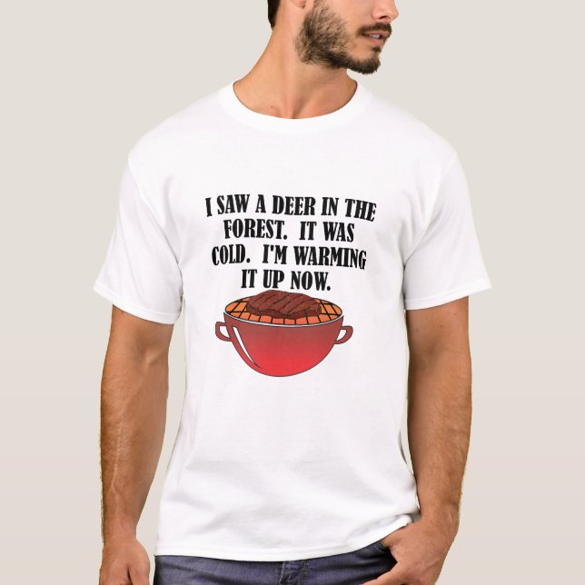Jaktvärmd hjort Rolig jakt T-shirt (Framsida)
