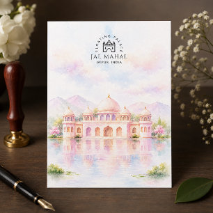 Jal Mahal Jaipur, Indien Vacker palatsresa Helg Vykort