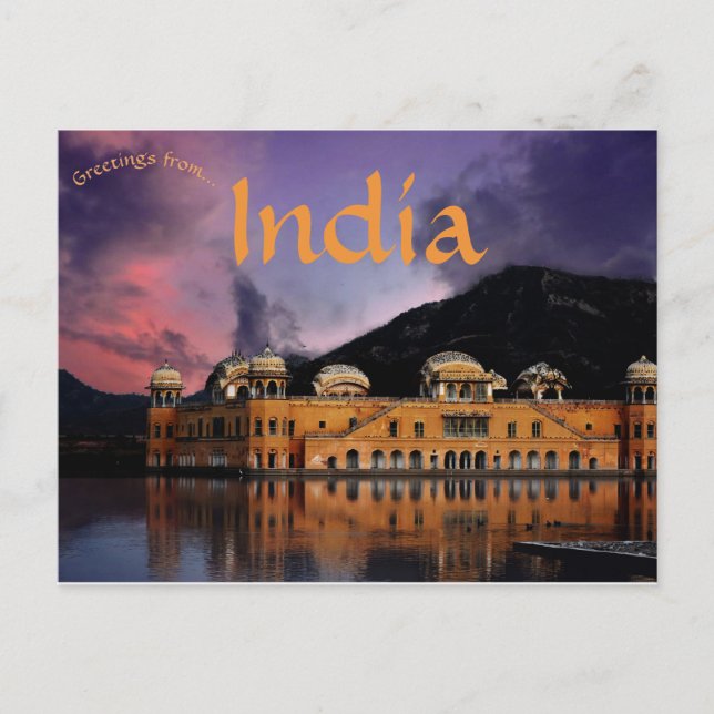 Jal Mahal Jaipur Indien Vykort (Framsida)