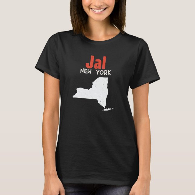 Jal New York USA State America Travel New Yorker T Shirt (Framsida)