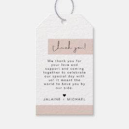 JALAINE Modern  Färg Block Tack Presentetikett