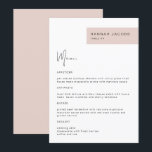 JALAINE Modern  Guest Namn Dinner Menu Meny<br><div class="desc">Den här middagsmenyn har en  modern minimalistisk design och ett eget namn för varje gäst. Den här menyn är perfekt för alla enkla och klassiska händelser. Justera enkelt färg efter dina önskemål.</div>