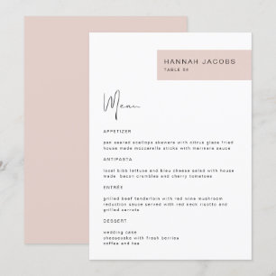 JALAINE Modern Guest Namn Dinner Menu Meny