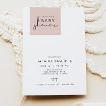 JALAINE Modern  Rosa Block Girl Baby Shower