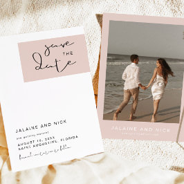 JALAINE Modern  Rosa Blockera Spara datum Inbjudningar