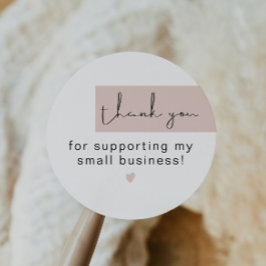 JALAINE Modern  Rosa Tack Small Business Runt Klistermärke