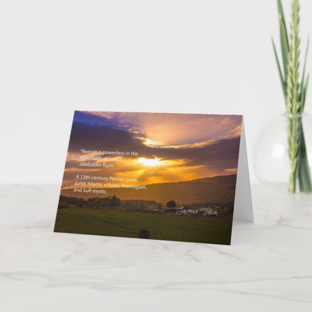 Jalaluddin Rumi - om kärlek Kort (Framsida)