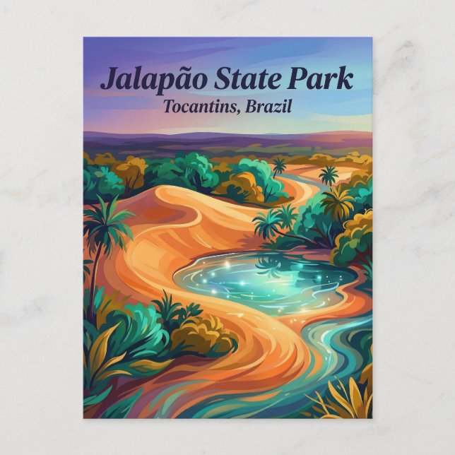 Jalapão statliga park Brasilien Vykort (Framsida)