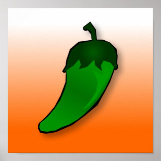 Jalapeno Chile Pepper Canvas Poster