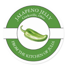 Jalapeno gelé etikett 
