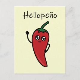 jalapeño/hellopeño lustig pun för postkorsning vykort