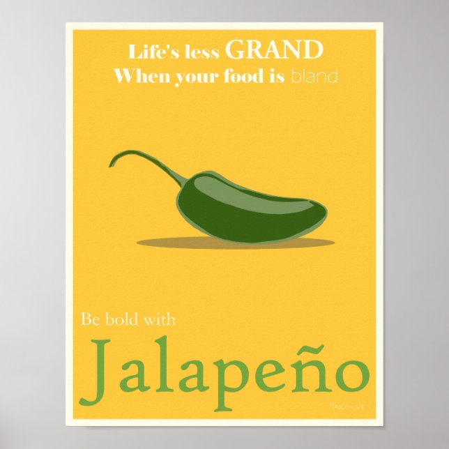 Jalapeno-Poster - 11 x 14 Poster (Framsidan)