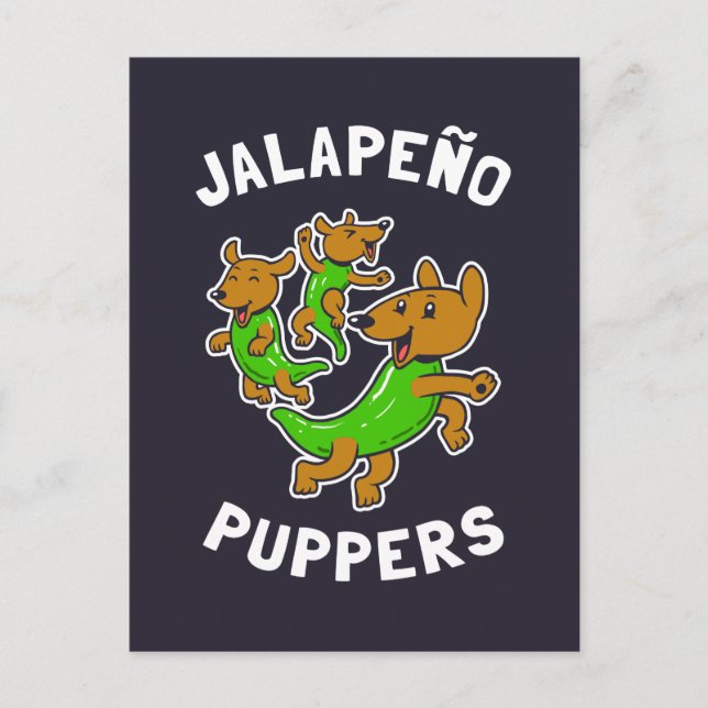 Jalapeño Puppers Vykort (Framsida)