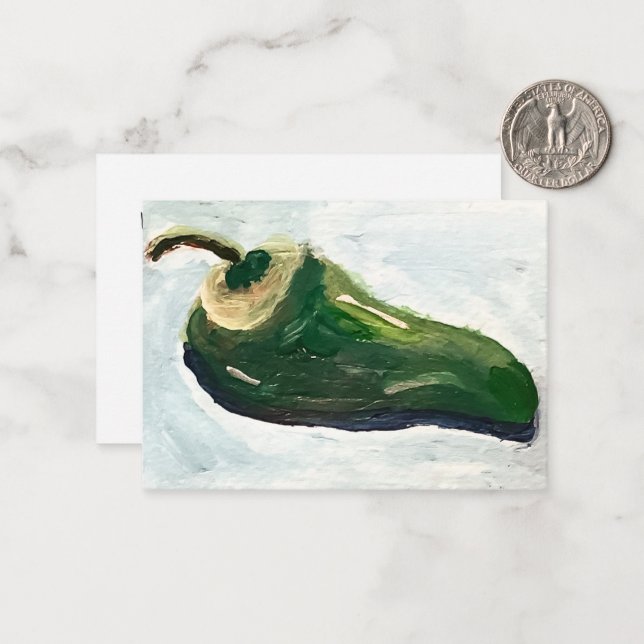 Jalapeñopeppar Anteckningskort (Fram/Back In Situ)