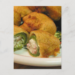 Jalapenos Stuffade matlagningsmatlagning Vykort