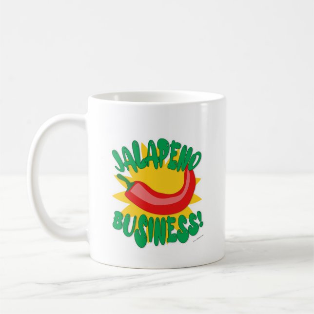 Jalepeno Business Fantastisk Hett Pepper Humor Kaffemugg (Vänster)