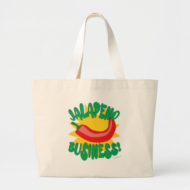 Jalepeno Business Tasty Roligt Pepper Humor Slogan Jumbo Tygkasse (Framsidan)