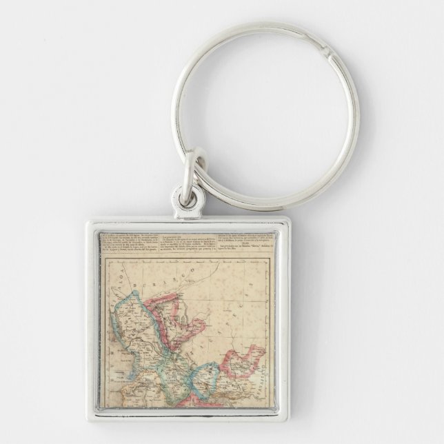 Jalisco, Mexiko 2 Fyrkantig Silverfärgad Nyckelring (Framsidan)