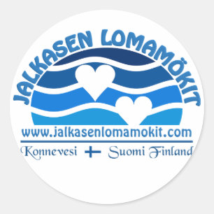 Jalkasen Lomamökit-klistermärken Runt Klistermärke