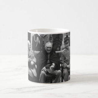 Jaltakonferensen Roosevelt Stalin Churchill 1945 Kaffemugg