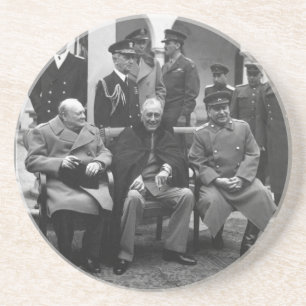 Jaltakonferensen Roosevelt Stalin Churchill 1945 Underlägg Sandsten