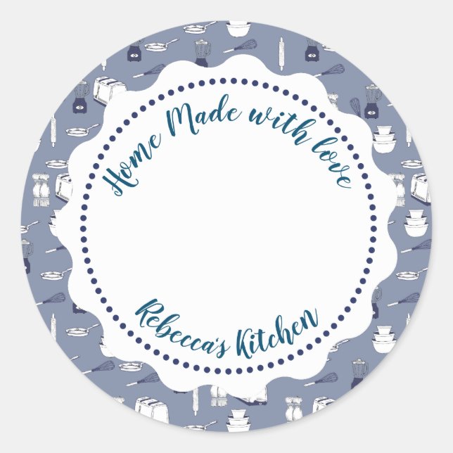 Jam Canning Etikett  | Hemlagad  Mason Burk (Framsida)