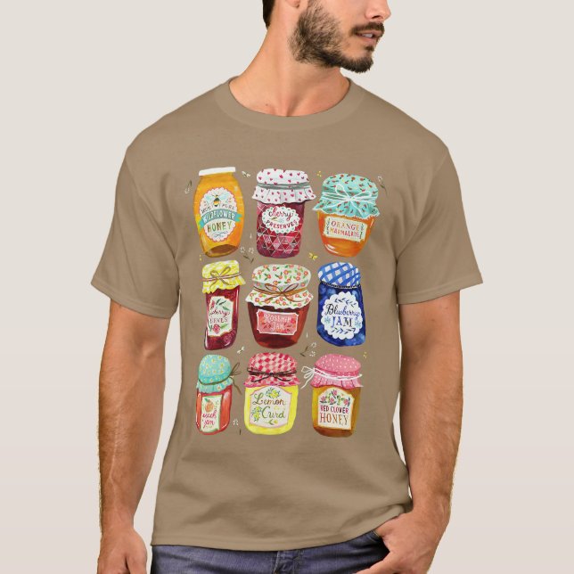 Jam Jars Relaed Funny for Men Women gift T Shirt (Framsida)