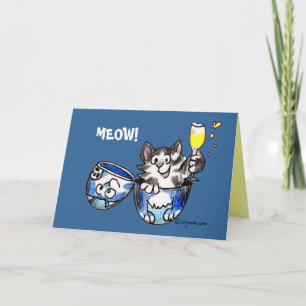 Jama! Gulligt kattkort Kort