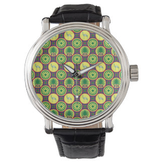 Jamahiri ® Libya | Africa Pattern  Armbandsur
